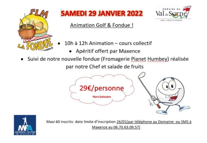 Animation Golf &amp; Fondue !