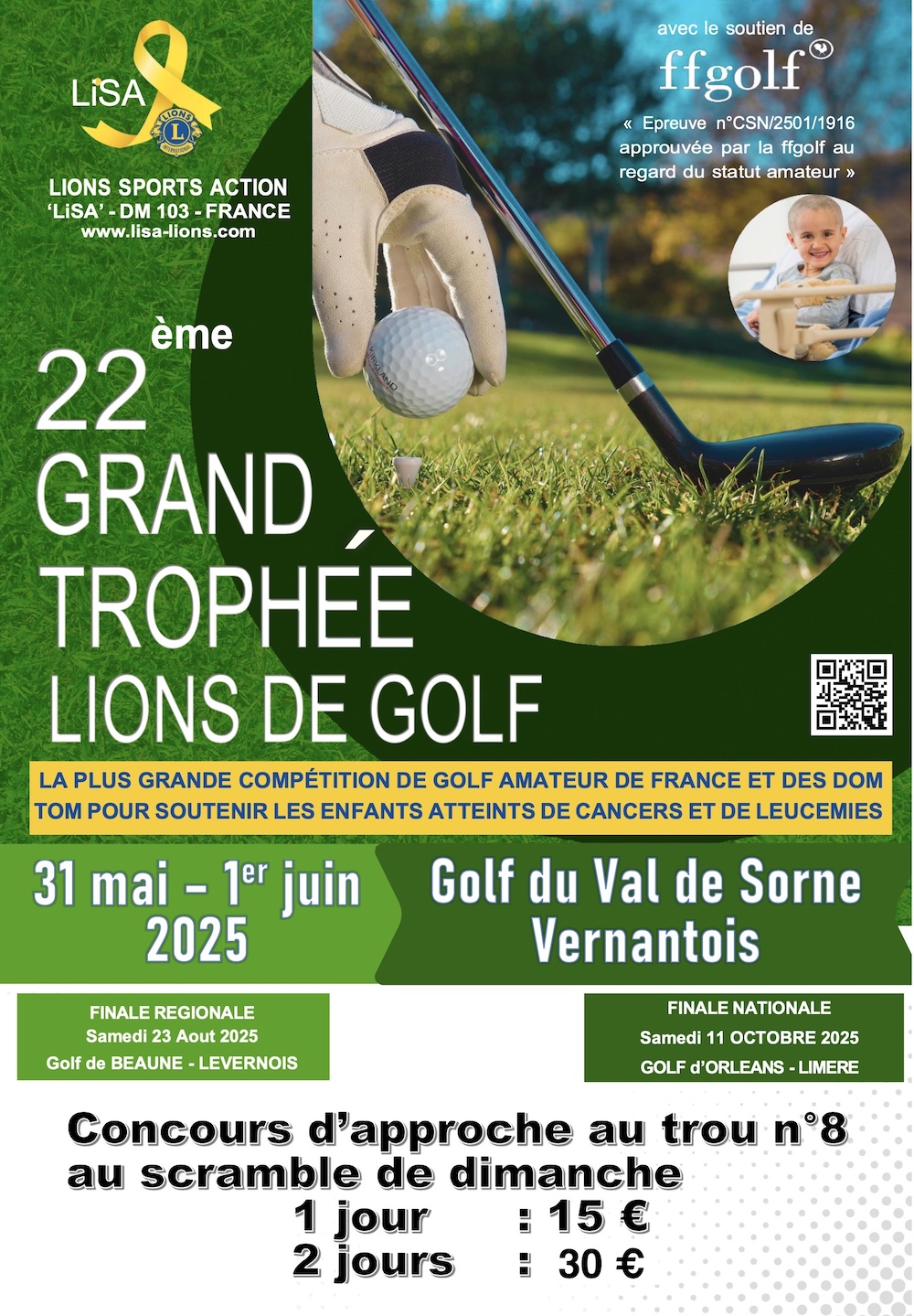 GRAND TROPHÉE LIONS CE WEEK-END des 31 MAI - 1ER JUIN (association caritative)