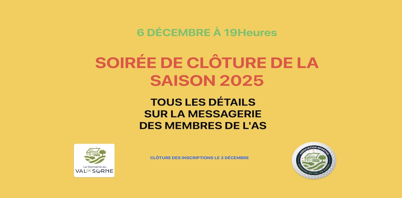 SOIRÉE DE CLÔTURE DE LA SAISON 2025